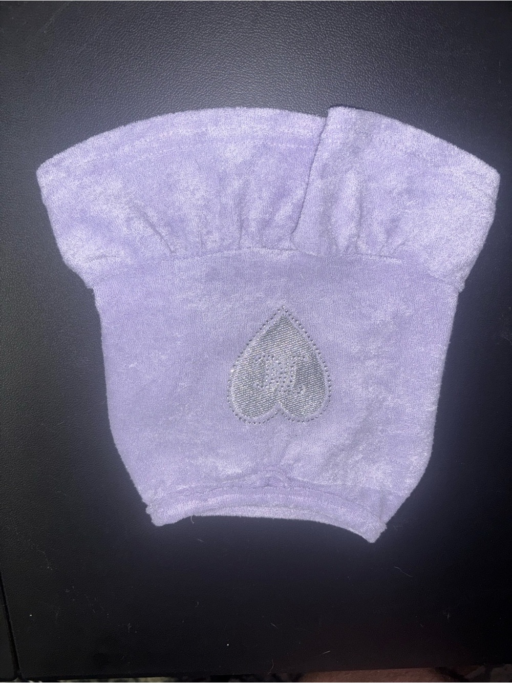Juicy Couture Lavender Plush Dog Dress with Heart Accent